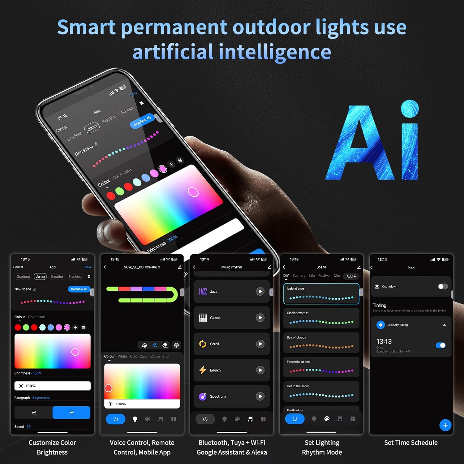 50FT/100FT/150FT/200FT LED Permanent light set