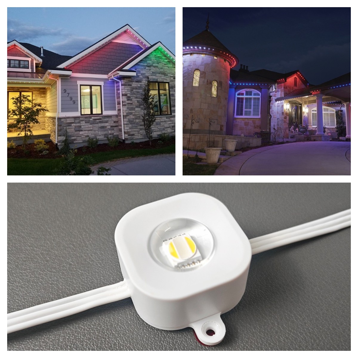 Permanent Outdoor Lights RGBWW 5 In One IC IP67 Waterproof Decorations Works with Alexa, Google Assistant