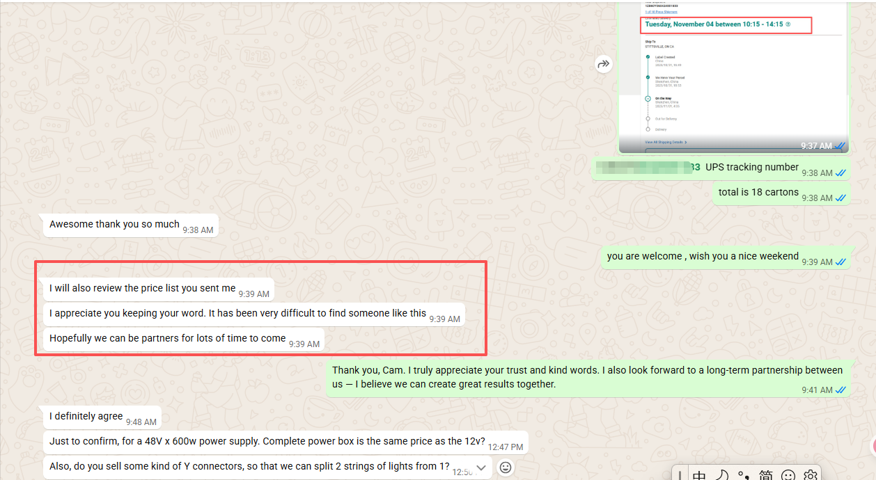 Successfully Delivers 18 Cartons to Canadian Client Within One Week — A Milestone of Efficiency and Trust