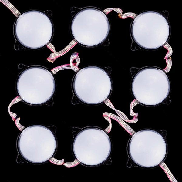 Milky White 50MM RGB Pixel LED Dome Module String Light