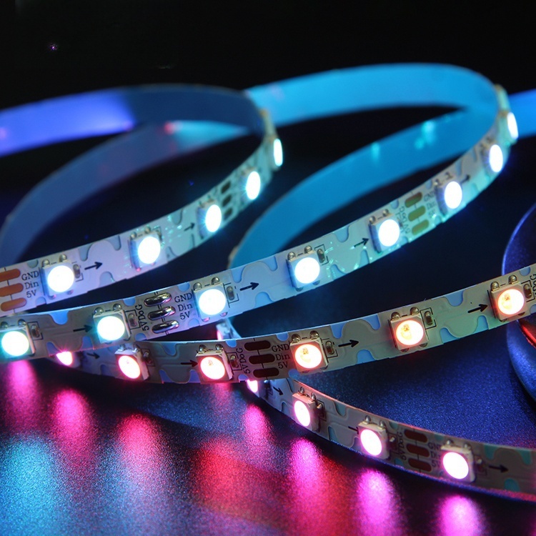DC5V S Shape Addressable Digital ZigZag RGBW/RGB LED Strip