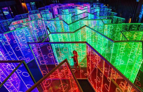 Brilliant Outdoor LED Light Maze Project Delivered in Spain