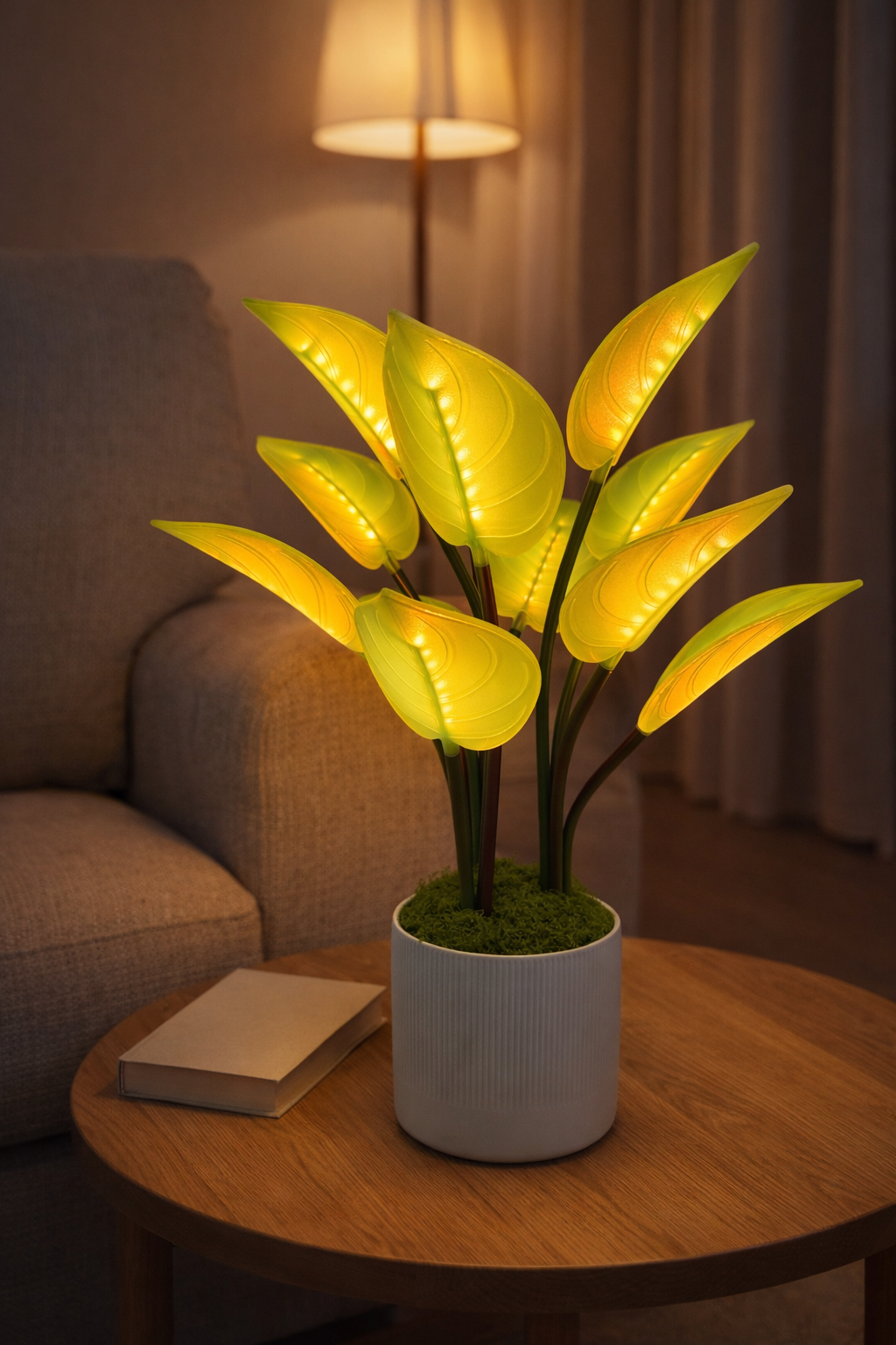 Botanical Decorative Table Lamp Digital LED Plant Light