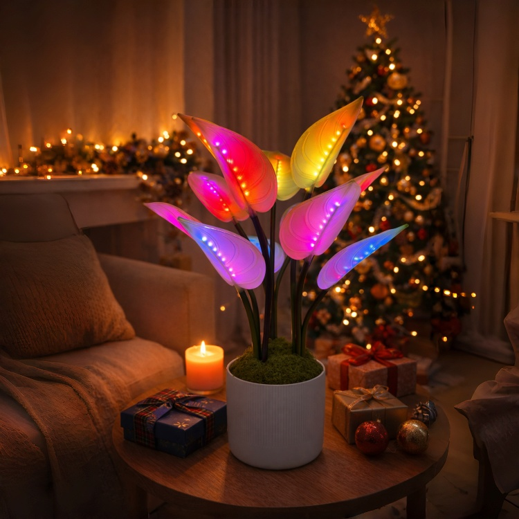 Botanical Decorative Table Lamp Digital LED Plant Light