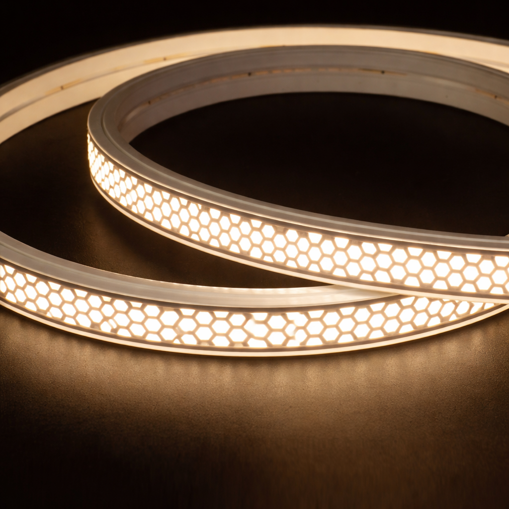 Honeycomb LED Neon Strip Light Silicone Diffused Waterproof Flexible Lighting